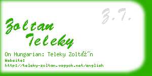 zoltan teleky business card